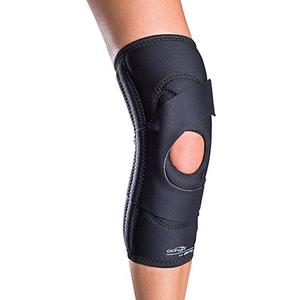 DonJoy Lateral J Patella Knee Support Brace with Hinge: Neoprene, Right Leg, Size S