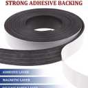 Magnetic Tape 2 Rolls 20 Feet Magnets with Strong Adhesive Backing (1Rolls 10 Feet x1" Wide x 0.08" Thick) Anisotropic Flexible Magnetic Strip