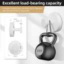 FANYITY 2-Pack Wheit Suction Cup Hooks for Shower and Bathroom - 15lbs Heavy Duty Shower Hooks for Glass Door, Mirror, Tile Wall | Bathroom Towel Holder, No Drill Hanging Hangers (Wheit 2)