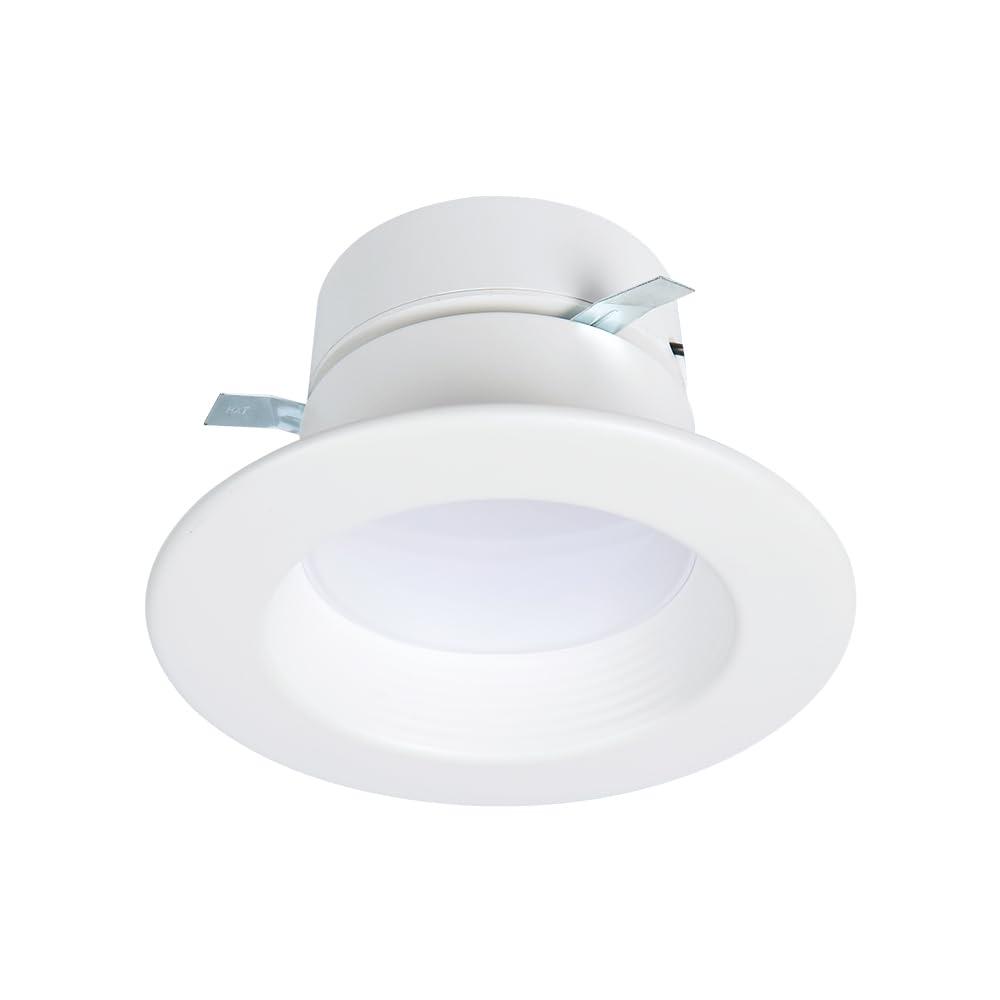 HALO RL Series 4 inch Recessed LED Retrofit Light Selectable CCT (2700K-5000K) and Selectable Lumens, Dim to Warm, Integrated LED Matte White, 600/900 Lumens (4 INCH)