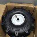 11x4.00-4" Tiller Tire and Wheel, 3/4" Axle Size, 3-1/8" Centered Hub, Compatible with Craftsman & Troy-Bilt Tiller Replacement,2 Pack-11x4.00-4