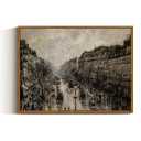 VIYYIEA Framed Canvas Wall Art Home Decor for Living Room Classical Cityscape Artwork Wall Decorations Vintage Oil Painting Prints Parisian Street Wall Decor Bathroom Wall Pictures Farmhouse 24x36in