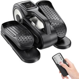 Under Desk Elliptical Machine, Electric Leg Exerciser with Remote ControI, Ellipse Leg Exerciser for Seniors with 12 Adjustable Speed Quiet & Portable Seated Pedal Exerciser with LCD Display Monitor