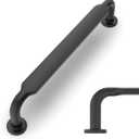 Amerdeco 10 Pack Matte Black Cabinet Pulls 5 Inch(128mm) Hole Centers Kitchen Cabinet Handles Solid Zinc Alloy Cabinet Hardware Drawer Pulls ZH0051