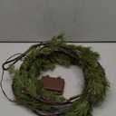 Fudios Lighted Christmas Pine Garland 6FT 48 Warm White LED Battery Operated with Timer for Mantle Fireplace Holiday Winter Decoration Indoor Outdoor Use