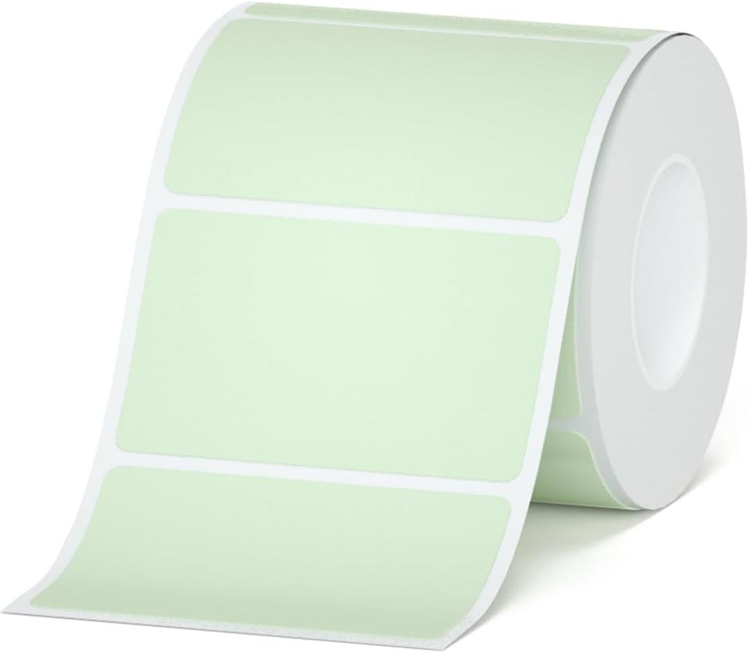 3 x HPRT Thermal Labels for T20/T260LR Label Printer, 1.97" x 1.18"(50x30 mm) Waterproof Sticker Paper, Color Thermal Tape for HPRT T260LR Label Maker, 200 Labels/Roll - Beige Green