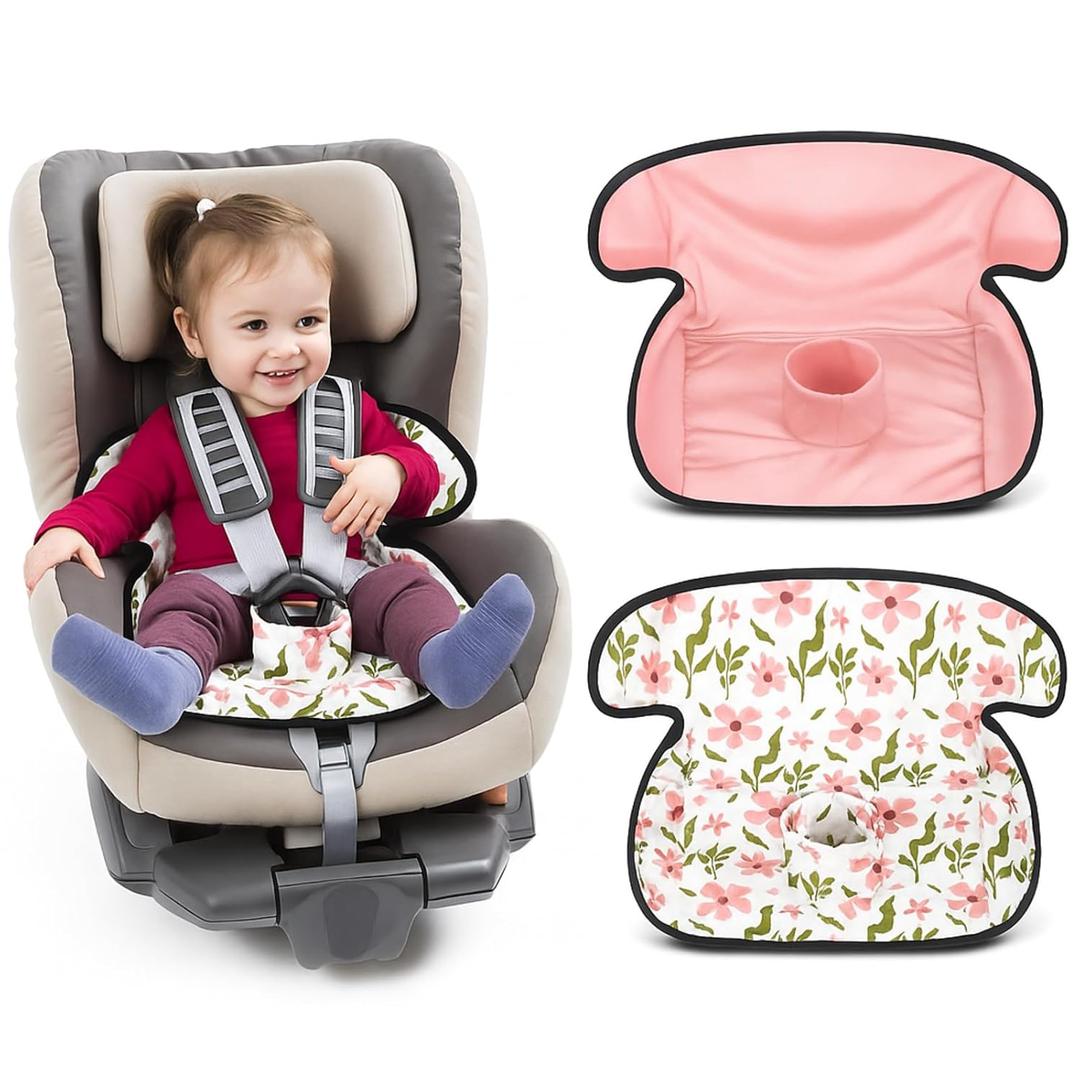 2 Pack Floral Car Seat Protector for Potty Training Waterproof Piddle Pad Cover from Spillages Nappy Leaks Toilet Training Anti Slip Backing Strollers Carseat Liner for Toddlers Babies