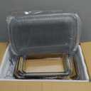 KOMUEE 8 Pieces Glass Baking Dish with Lids Rectangular Glass Baking Pan Bakeware Set with Lids, Baking Pans for Lasagna, Leftovers, Cooking, Kitchen, FridgetoOven, Gray