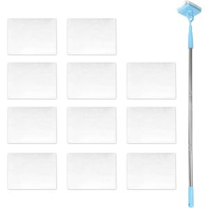 10 Pack Reusable Pad Refills Compatible with Baseboard Buddy Cleaner Tool - Microfiber Replacement Pads for Wet & Dry Use (Baseboard Buddy NOT Included)