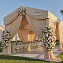 10 Panels 5ft(W) x 20ft(H) Champagne Ceiling Drapes for Wedding Parties – 20 FT Extra Long Thick Polyester Wrinkle-Free Drapery Tent Decor Decorations for Birthday Party Ceremony Stage Swag