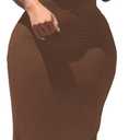 PINSV Women's Sexy Bodycon Tank Dress Basic Sleeveless Long Maxi Dresses Party Club Beach Sundresses (Large) Coffee