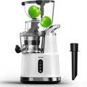 Cold Press Juicer Machine, SiFENE Slow Masticating Juicer, 83mm Wide Chute for Whole Fruits Vegetables, Easy to Clean, High Yield, Non BPA, White