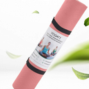YOGATI® Yoga Mat with Strap with Alignment Lines Home Workout Mat for Women, Men, and Kids: Thick Non-Slip Yoga Mat for Pilates and Fitness , Pink Yoga Mats