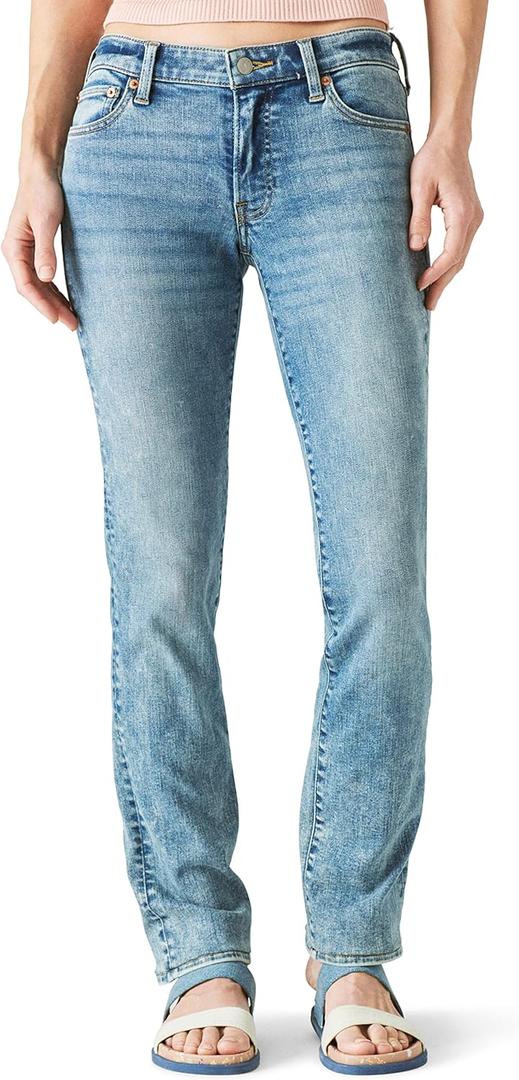 Lucky Brand Womens Mid Rise Sweet Straight Jeans, Lyric, 14/32 A US
