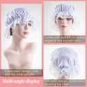 White Mob Cap Costume Pioneer Bonnet Women's Colonial Bonnet Lace Frilly Grandma Night Hat Accessories