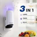 2 Plug-in Flying Insect Traps & 10 Refills, Effective Fly Trap for Indoor Use, Small Bug Catcher with Purple Light for Fruit Flies, Gnats, Moths and Mosquitoes