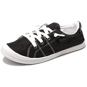 Women's Slip On Canvas Sneaker Low Top Casual Walking Shoes Classic Comfort Flat Fashion Sneakers 9