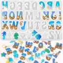 Moukiween Alphabet Keychain Molds with Hole, Resin Letter Number Molds for Keychain Jewelry Pendant Making Kit