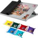 Lavievert 1000 Piece Tilting Puzzle Board with 6 Colored Sorting Trays & Cover, Lightweight Felt Puzzle Mat with 3 Angle Adjustable Stand, Portable Jigsaw Puzzle Table with Non-Slip Surface for Adults