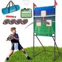 Football Toss Game with 4 Inflatable Balls + 66" Throwing Target - Football Target Practice for Kids + Football Gifts for Boys 8-12 - Carnival Games for Kids + Yard Games for Adults