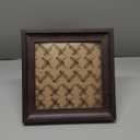 8x8 Picture Frame Walnut Brown with Black Back Board, Curved Extra Wide Edges, Vintage Style Picture Frame 8x8 inches for Wall Decor