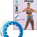 FIT ON FORM Infinity Weighted Hula Hoop for Adults Weight Loss, Smart Exercise Hola Circle Hoop for Women Abs Workout (47", Blue)