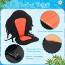 Vinsot Kayak Seat Cushion Universal Paddle Board Seat with Back Support Adjustable Non Slip Boat Chair Seats with 4 Straps and Storage Bag for Kayak Boat Sup Canoe