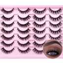 False Eyelashes Natural Wispy Cat Eye Lashes Short- Mixed 2 Styles, 14 Pairs, MG05