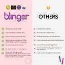 blinger Ultimate Fan Refill Pack of 30 Dazzling Hair-Safe Gems - Light Green  as seen on Shark Tank | Hair-Safe Bedazzler Gem Stamper for all the Sports Lovers | Fun Gift, Game Days, Sports