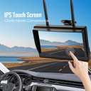 3 Solar Magnetic Wireless Camera System, 7" IPS Touchscreen with DVR, 3x9600mAh Rechargeable Side View & Rear View Cameras, IP69K Waterproof & IR Night Vision for Trailer Truck Camper, AH7-3