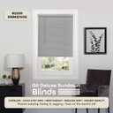 Cordless Room Darkening Mini Blind - 35 Inch Width, 64 Inch Length, 1" Slat Size - Gray - Cordless GII Deluxe Sundown Horizontal Windows Blinds for Interior by Achim Home Decor