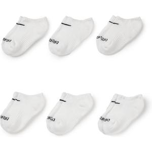 Nike Toddler and Little Kids' 6-Pack Performance Socks (4-5, White)