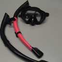 Snorkeling Gear for Adults, Dry Snorkel Mask Set, Scuba Diving Snorkle mask Set Adult, Panoramic Wide View Anti-Fog Dive mask, Swimming Diving Snorkeling Packages (Black+pink2 set)