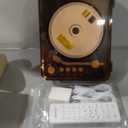 CD Player with Speakers Bluetooth Nostalgic Retro Portable CD Players for Home Wood Music Player FM Radio for HomeWired and Remote Control-Walnut Brown