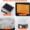 Portable Massage Stone Warmer, 18pcs Basalt Hot Stone Massage Set, Electric Rock Heater Kit, Dry Heating Box for SPA Center, Beauty Salon, Travel & Home Use, Healing, Relaxing & Pain Relief
