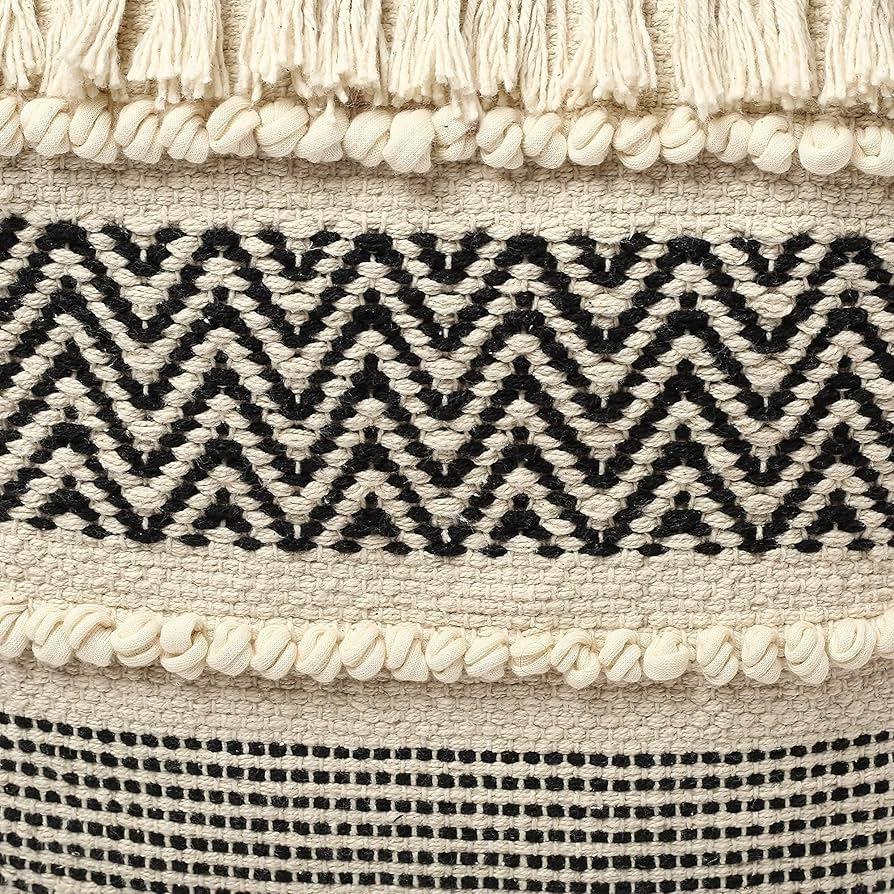 Export House Decorative Throw Pillow Covers 18x18 Set of 2 – Cotton Linen Cushion Covers – Modern Boho Farmhouse Square Accent Pillowcases for Sofa, Couch, Bed & Living Room Home Décor