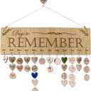 YuQi Present for Moms Dads from Daughter Son- Wooden Family Birthday Reminder Calendar Board Wall Hanging- Days to Remember- Great Way to Keep All Birthdays & Anniversarys