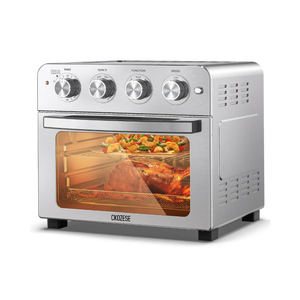 Air Fryer Toaster Oven Combo, 22QT Air Fryer Oven, 5-In-1 Toaster Oven Air Fryer Combo With Warm, Broil, Toast, Bake, Air Fry, Toaster Convection Oven Oil-Free, Stainless Steel Air Fryer