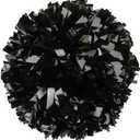2pack/4pack 13" Cheerleading Metallic Foil & Plastic Ring Pom Poms Cheerleading Poms 100g (black)