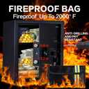 1.4 Cubic Small Safe Box, Digital Security Box Mini Safe W/Fireproof Bag