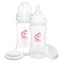 Nenesupply Feeding and Storage Bottles Collection for Spectra S1 S2 Motif Luna Breast Pumps 2 pc 9oz 280ml with Sealing Disc Anti Colic Feeding Breastmilk Storage Replace Spectra Bottles (White1)