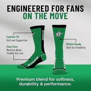 For Bare Feet NHL Unisex Kids Nhl Mvp Crew Sock Youth (One Size, Team Color)