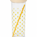 Fruit Infuser Water Bottle, Foldable Straw Water Cup, Water Bottles with Straw, Simply Bottles, LeakProof & Shatter-Proof, 16 oz (Yellow)