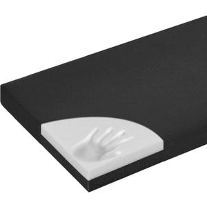 baibu 48 Inch Bench Cushion, Dual-Layer Design Memory Foam Indoor Bench Cushion, Non-Slip Standard Size Rectangle Seat Pad with Ties, 48x16x2Inch, Black