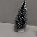 Hotop 28 Pcs Mini Artificial Christmas Village Tree Set Snow Christmas Pine Bare Branch Trees Xmas Street Lamp Post Miniature Park Bench Seat Cobblestone Street for Decoration(Vivid)