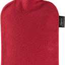 Fashy Hot Water Bottle with Fleece Cover Cranberry - Made in Germany