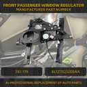 Dasbecan Front Right Passenger Side Window Regulator with 2-Pin Motor Compatible with Ford Expedition Lincoln Navigator 2003-2006 Replaces 741-179 6L1Z7823208AA