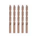 17/64 Inch Cobalt Drill Bit Set, M35 Jobber Length Twist Drill Bits,Suitable for Drilling in Hard Metal, Stainless Steel, Cast Iron,5 Pieces