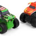 Monster Jam, 2-Pack Official Grave Digger and El Toro Loco Clip & Flip Monster Trucks