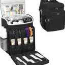 Relavel Barber Bag, Hair Tools Travel Bag, Barber Cases for Clippers and Supplies, Hairstylist Backpack Hairdresser Cosmetology Case for Hair Cutting Tools, Hair Salon Hairdresser Must Haves, Black